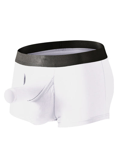 Men's Dual Ball Pouch Trunks With Fly Front