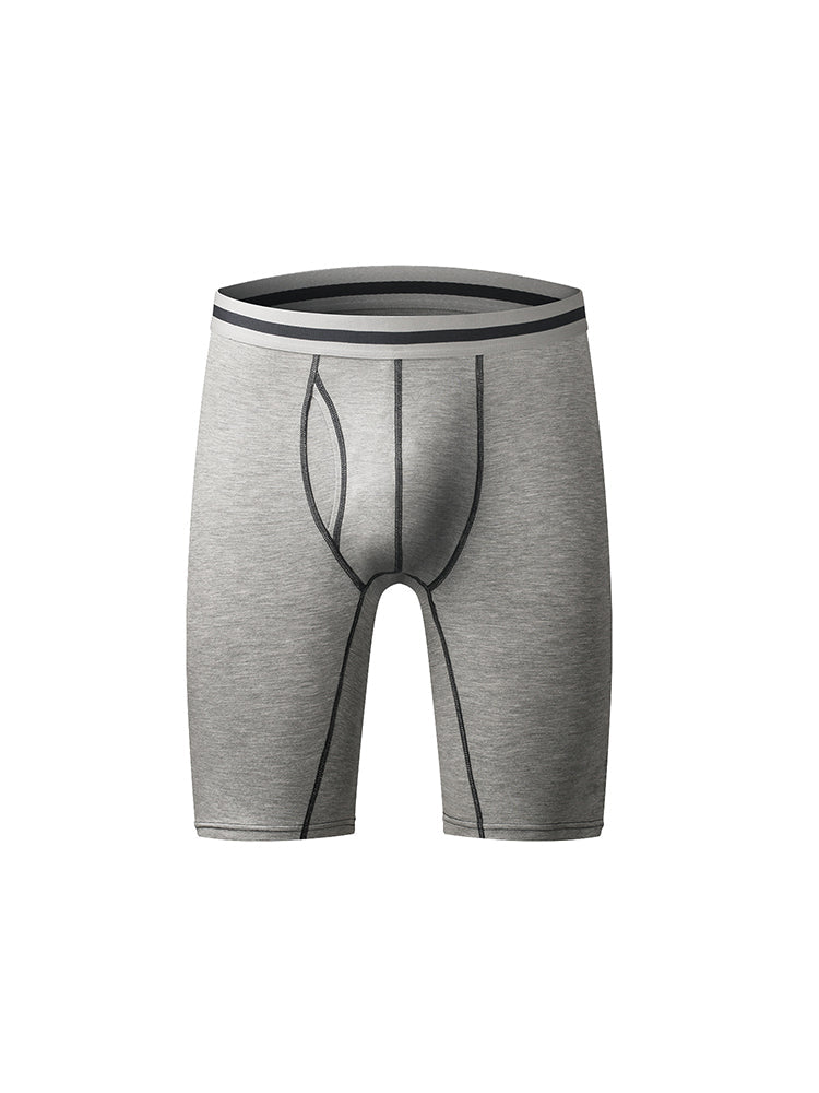 Men's Soft Cotton Boxer Briefs With Open Fly