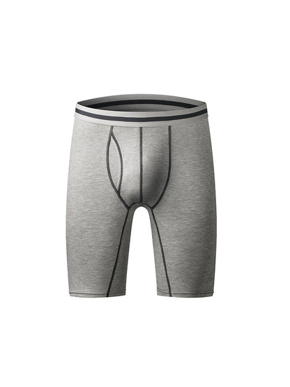 Men's Soft Cotton Boxer Briefs With Open Fly