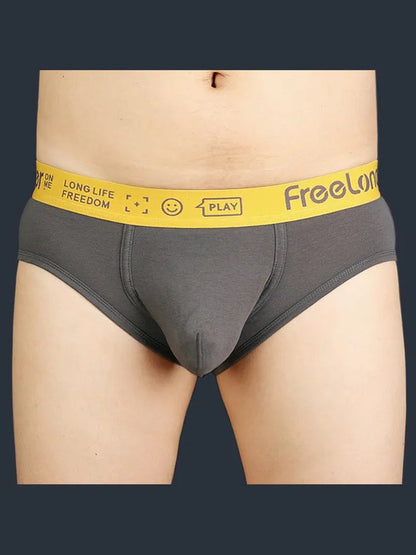 FreeLonger Men's Soft Cotton Big Pouch Trunks