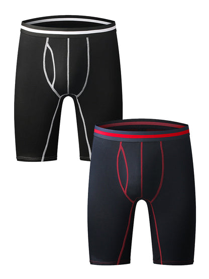 Men's Soft Cotton Boxer Briefs With Open Fly