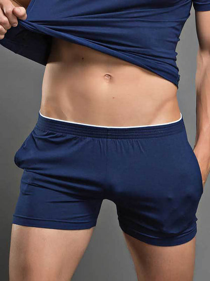 Solid Color Modal Home Boxers for Men