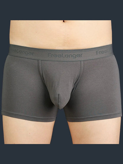 FreeLonger Men's Microfibre Cotton Big Pouch Trunks