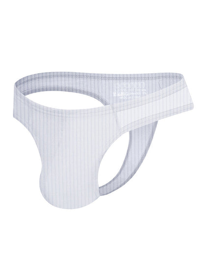 2-pack Men's Ribbed Low-rise Solid Color Thong