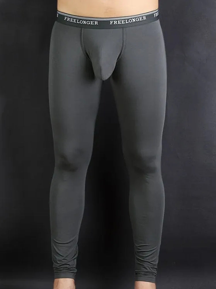 FreeLonger Men's Comfy Big Separate Pouch Thermal Underwear