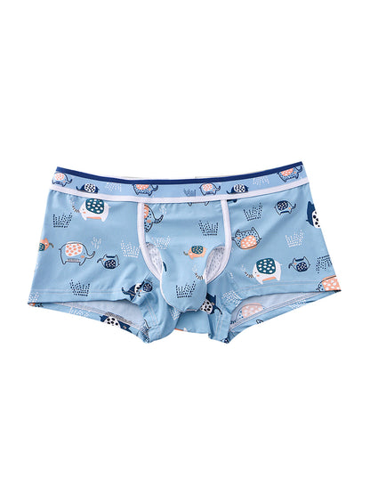3 Pack Men's Ice Silk Trunks with Separated Pouch Design