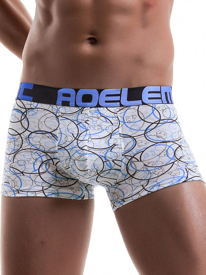 6 Pack Men's U Convex Modal Print Breathable Trunks