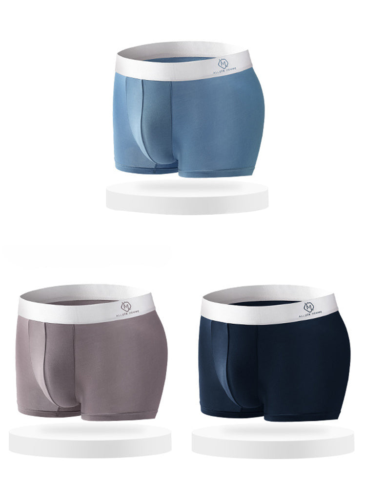3 Pack Men's Traceless Breathable Modal Trunks