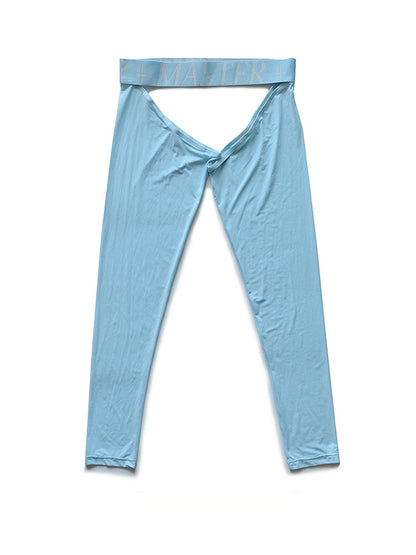 Men's Low-Waist Sexy Hollow Silk-Smooth Semi-Transparent Thermal Pants