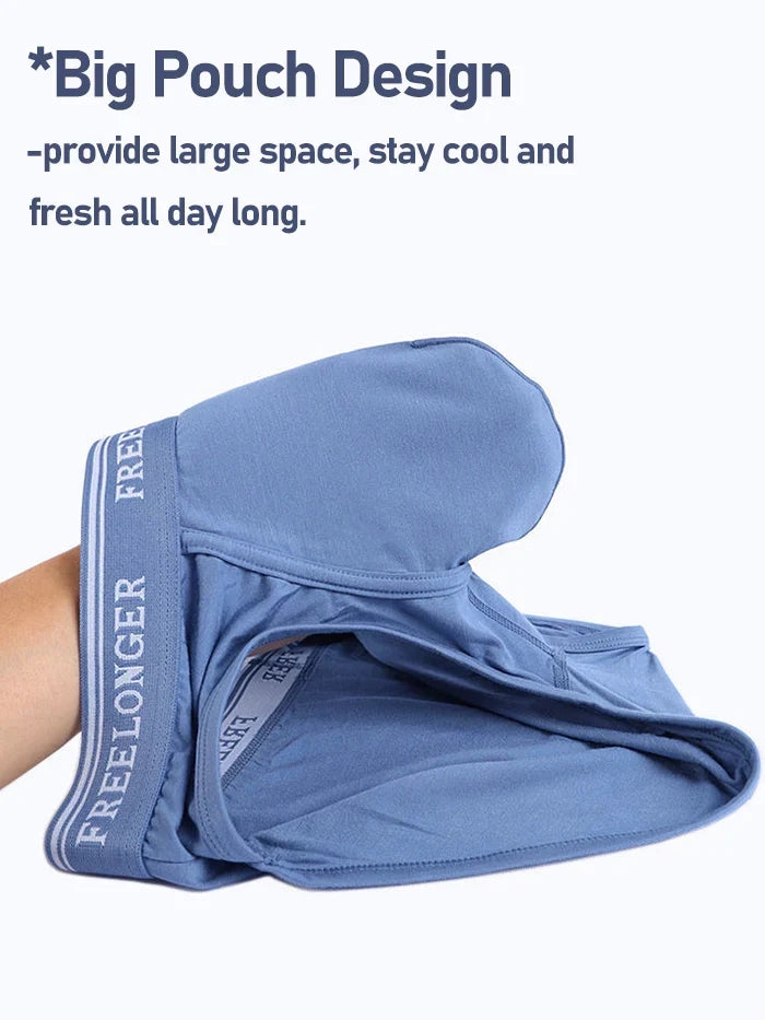 FreeLonger Men's Comfy Big Separate Pouch Thermal Underwear