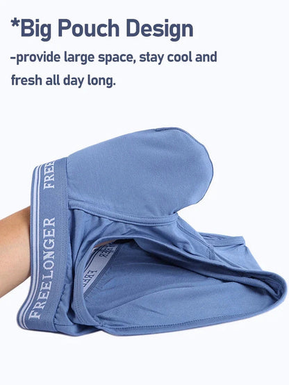 FreeLonger Men's Comfy Big Separate Pouch Thermal Underwear