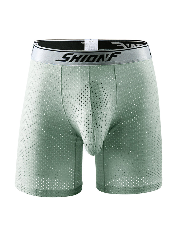 2 Pack Men's Mesh Separate Pouch Boxers Briefs