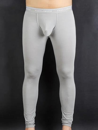 FreeLonger Men's Comfy Big Separate Pouch Thermal Underwear