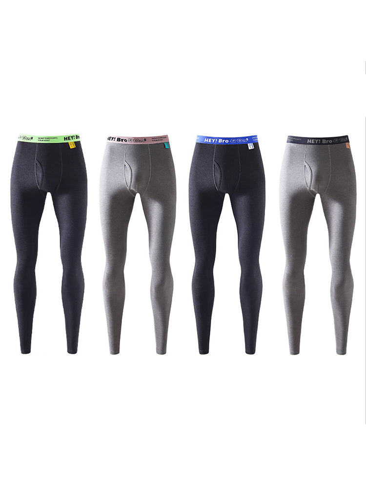 Men's Thermal Pants with Fleece Lining. Thickened Sports Base Layer Pants