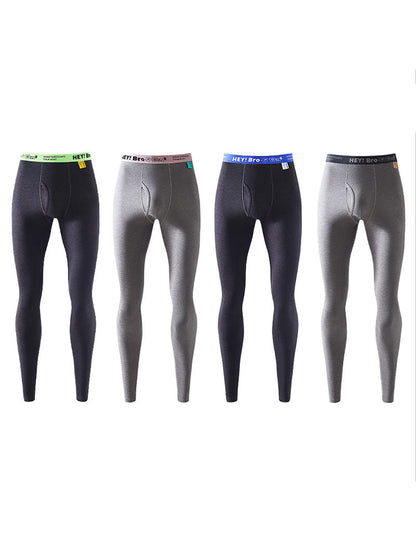 Men's Thermal Pants with Fleece Lining. Thickened Sports Base Layer Pants