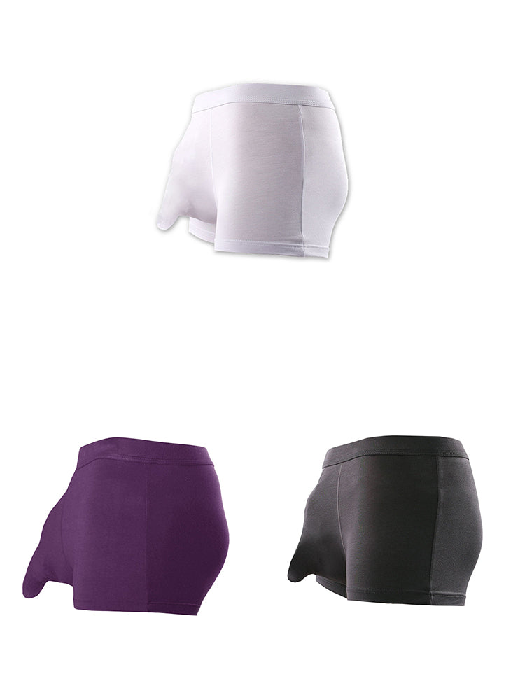 3 Pack Men's Separate Sexy Free Stretch Trunks