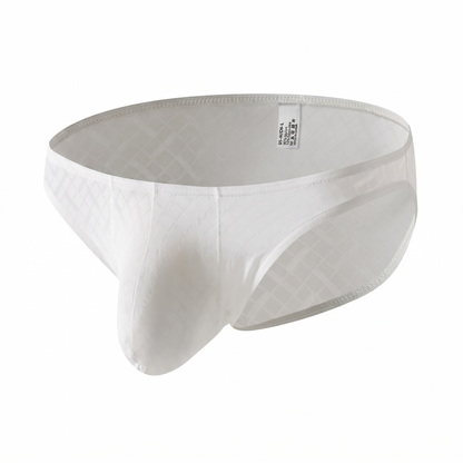 Men's Jacquard Plaid Low-Rise Briefs - Sexy Breathable Pouch Underwear
