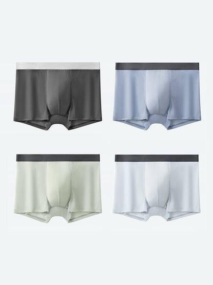 4 Pack Men's Seamless Comfy Pouch Trunks