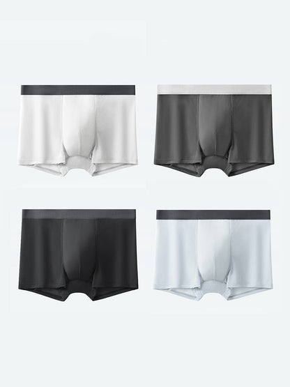 4 Pack Men's Seamless Comfy Pouch Trunks
