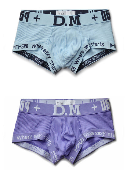 2 Pack Men's Low-rise Sexy Side Opening Pocket Trunk