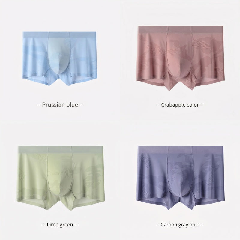 Cooling Ice-Silk Boxer Briefs - Subtle Camo Seamless Trunks