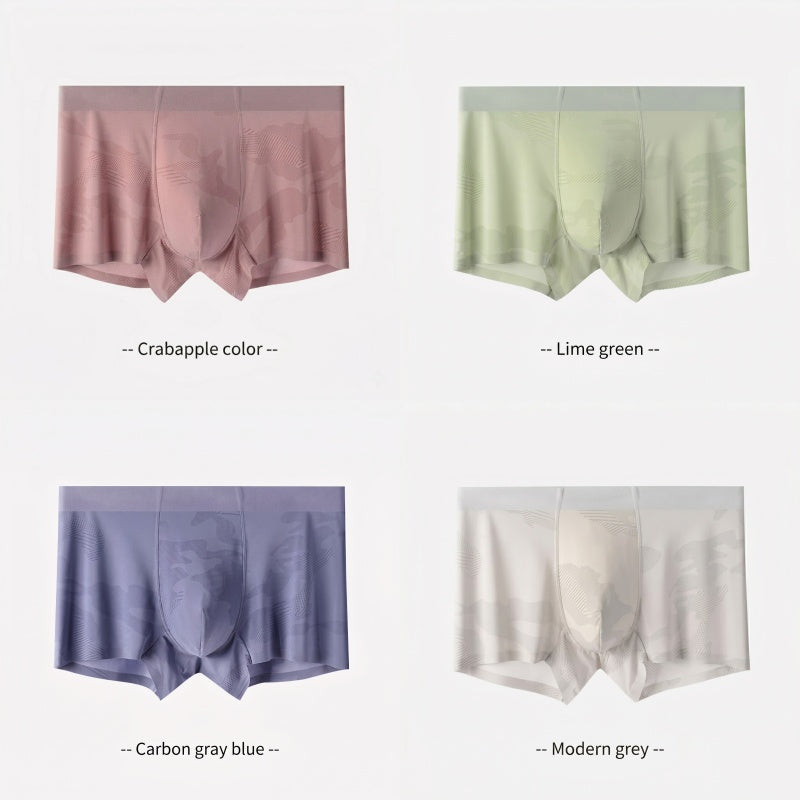 Cooling Ice-Silk Boxer Briefs - Subtle Camo Seamless Trunks