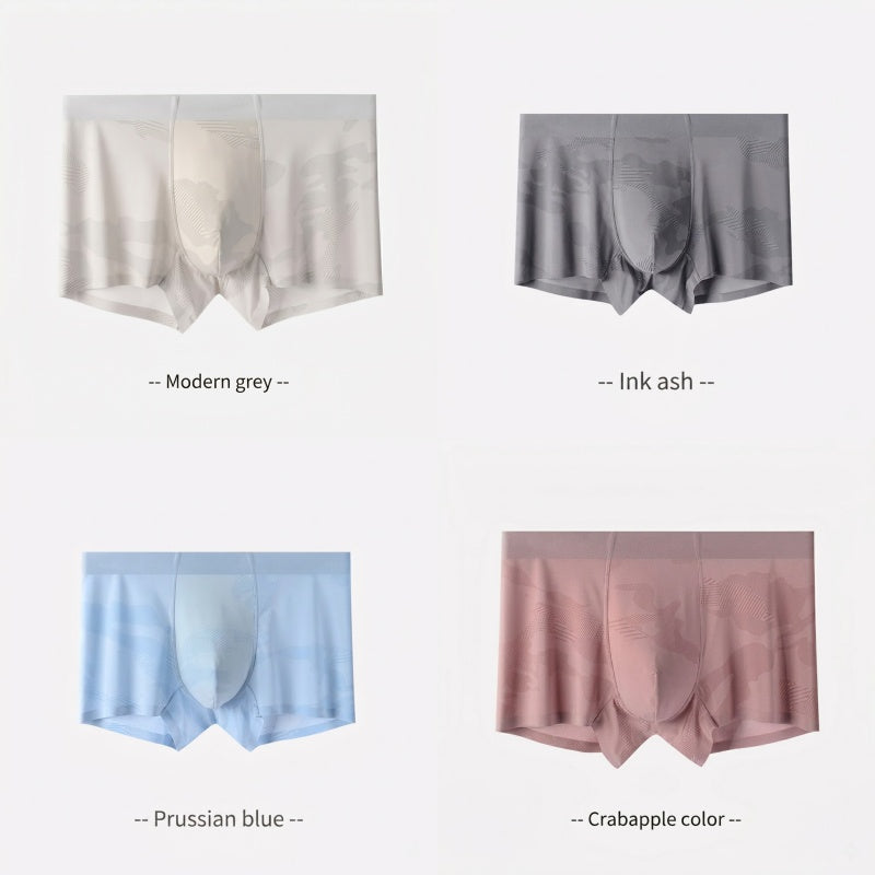 Cooling Ice-Silk Boxer Briefs - Subtle Camo Seamless Trunks