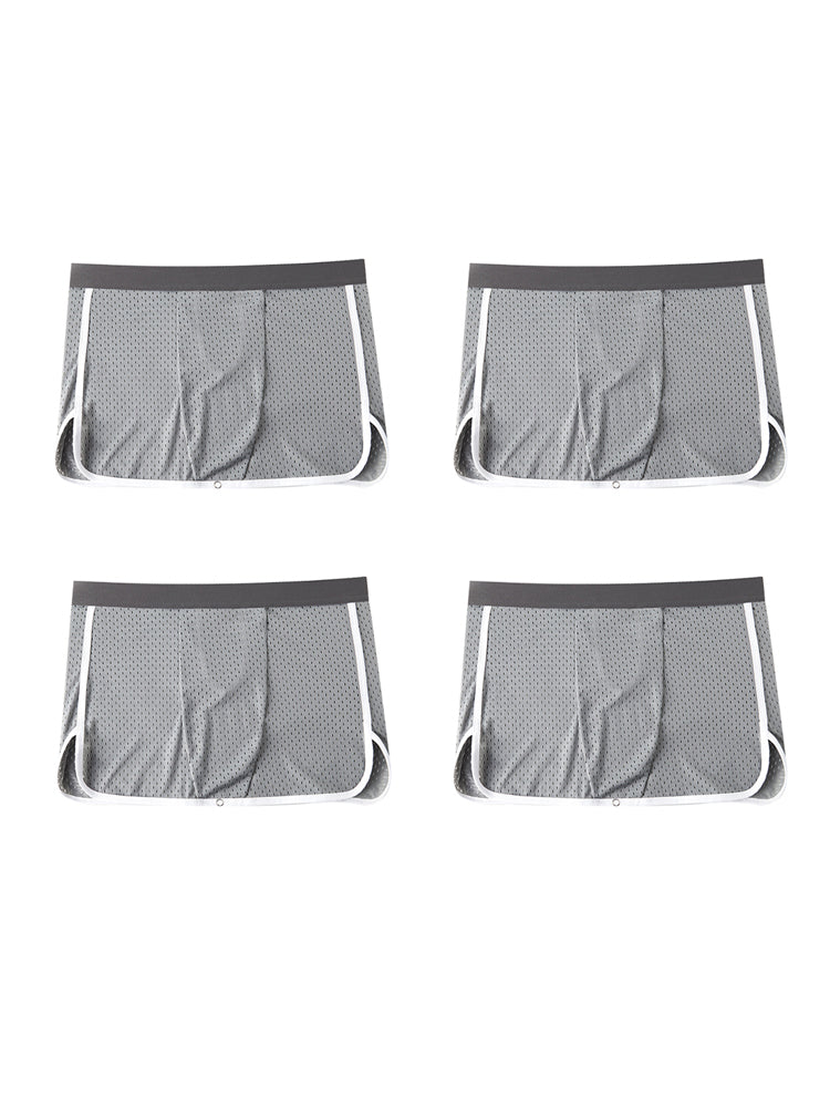 2 Pack Men's  Button Casual U-Shaped Roman Skirt Dual-Purpose Arrow Pants Underwear