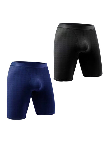 2 Pack Men's Front Pouch Mesh Boxer Briefs