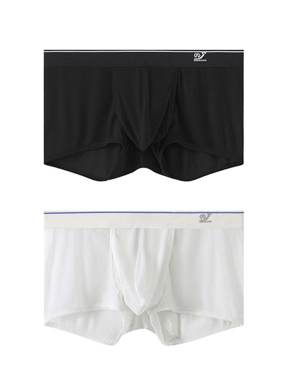 2 Pack Men's Breathable Mesh Trunks with Fly