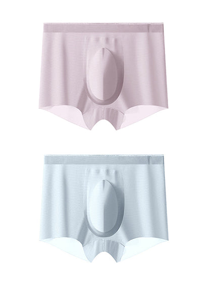 2 Pack Men's Ultra-Thin Ice Silk Quick-Dry Trunks