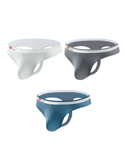 3 Pack Men's U-Pouch Ice Silk Sexy Thong