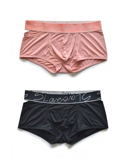 2 Pack Men's Stylish Breathable Modal Sports Trunks
