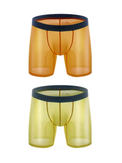 2 Pack Men's Breathable Athletic Mesh Boxer Briefs