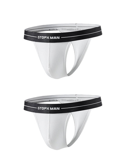 2 Pack Men's Sexy T-Back Mesh Thong