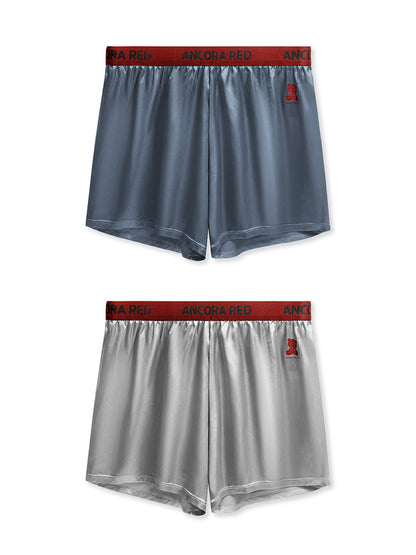 2 Pack Men's Solid Lounge Casual Boxers