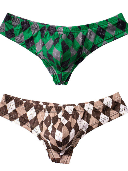 Men's Low-Rise U-Convex Print Thong