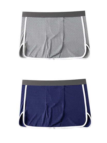 2 Pack Men's  Button Casual U-Shaped Roman Skirt Dual-Purpose Arrow Pants Underwear