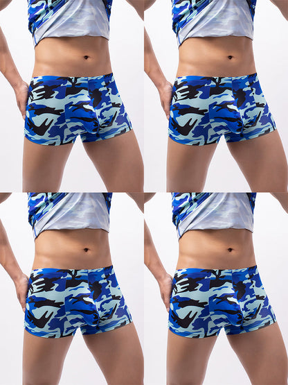 4-pack Men's Low-rise U-pouch Camouflage Boxer Briefs
