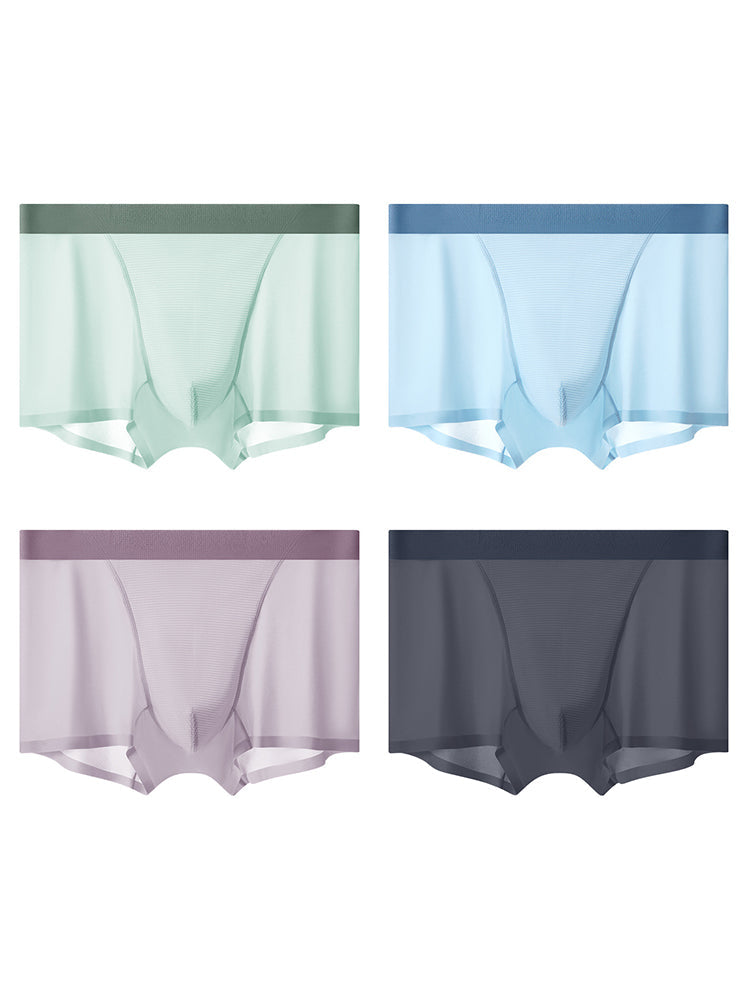 4 Pack Men's V-Cool Breathable Trunks