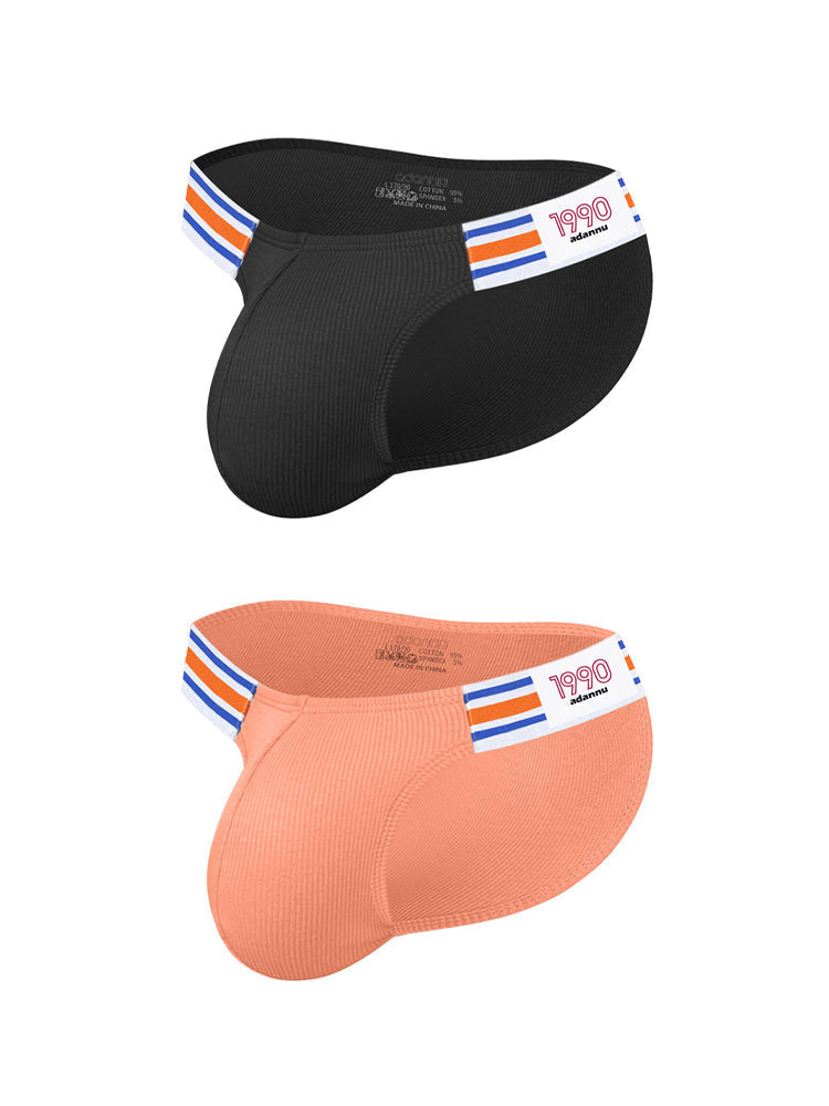 2 Pack Men's Breathable Low Rise Sexy Briefs