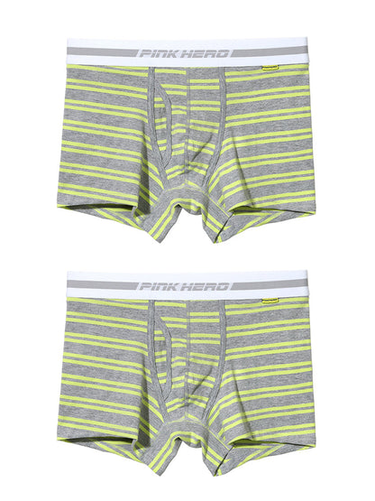 2 Pack European Luxury Brand Personalized Striped Men's Underwear