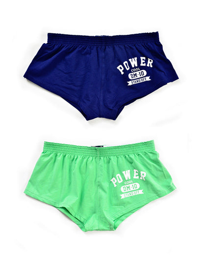 Men's DM Printed Lettering Low Waist Sexy Cotton Boxer Shorts