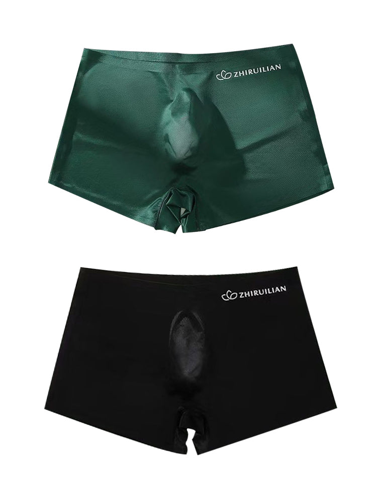 2-pack Men's Translucent Seamless 3D Pocket Boxer Briefs