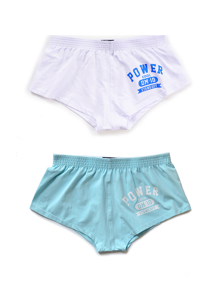 Men's DM Printed Lettering Low Waist Sexy Cotton Boxer Shorts