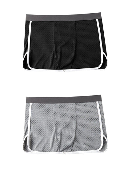 2 Pack Men's  Button Casual U-Shaped Roman Skirt Dual-Purpose Arrow Pants Underwear