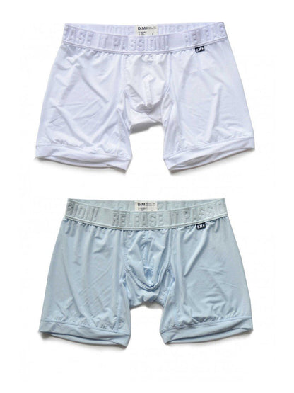 2 Pack Men's Trendy Breathable Ice Silk Boxer Briefs