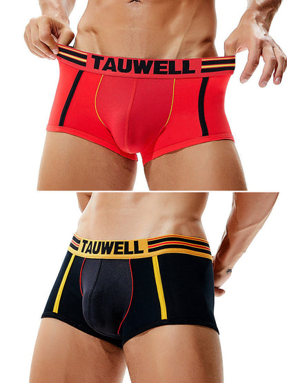 2 Pack Men's Low-Rise Cotton Breathable Trunks Suitable for Sports