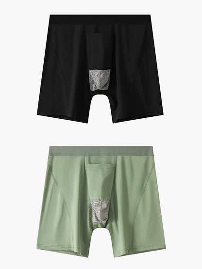 2 Pack Men's Gun Bullet Separation Casual Sports Breathable Cotton Mid-Rise Midway Briefs