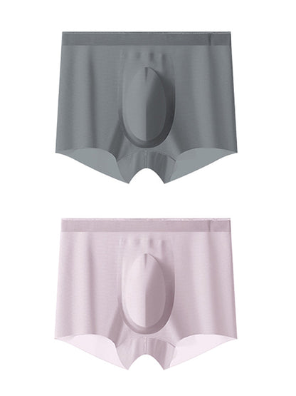 2 Pack Men's Ultra-Thin Ice Silk Quick-Dry Trunks